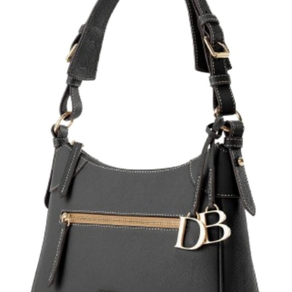 Dooney & Bourke Gold Logo Medallion Bag Charm - Picture 2 of 7